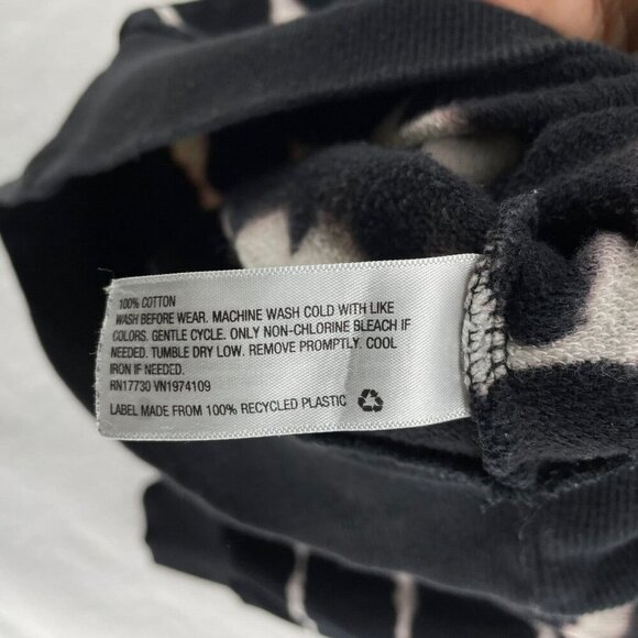 Wild Fable Sweater Women's Sz S Black Knitted Tie-Dye Striped Mock Neck Pullover - Picture 10 of 12